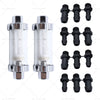 1 / 4" 5 / 16" 3 / 8" Reusable Washable Fuel Filter Chrome Glass Inline