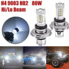 Vehicle 2 x H4 9003 HB2 60W 1800LM LED Headlight Lamp Globes Hi-Lo Beam
