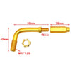 Motorcycle - Aluminum Gold M10 90 Degree Throttle Cable Adjuster