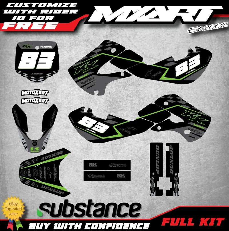 Kawasaki KLX 110 Stickers Graphics Full Kit (2000-2009)