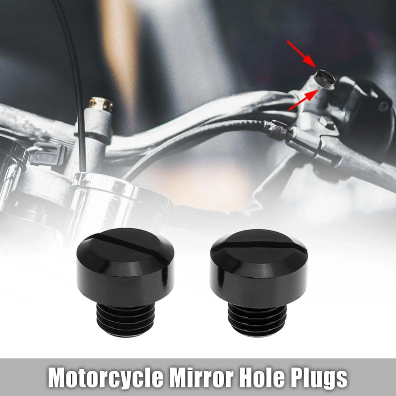 Universal 2 x Hole Plugs Screws / M10x1.25 / Motorcycle Left Side Mirror