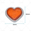Heart 12V LED Side Marker Indicators Clear Flash Amber