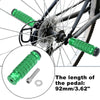 BMX MTB Bike 1 / 4 Inch Axles Pair Rear Foot Pegs Green