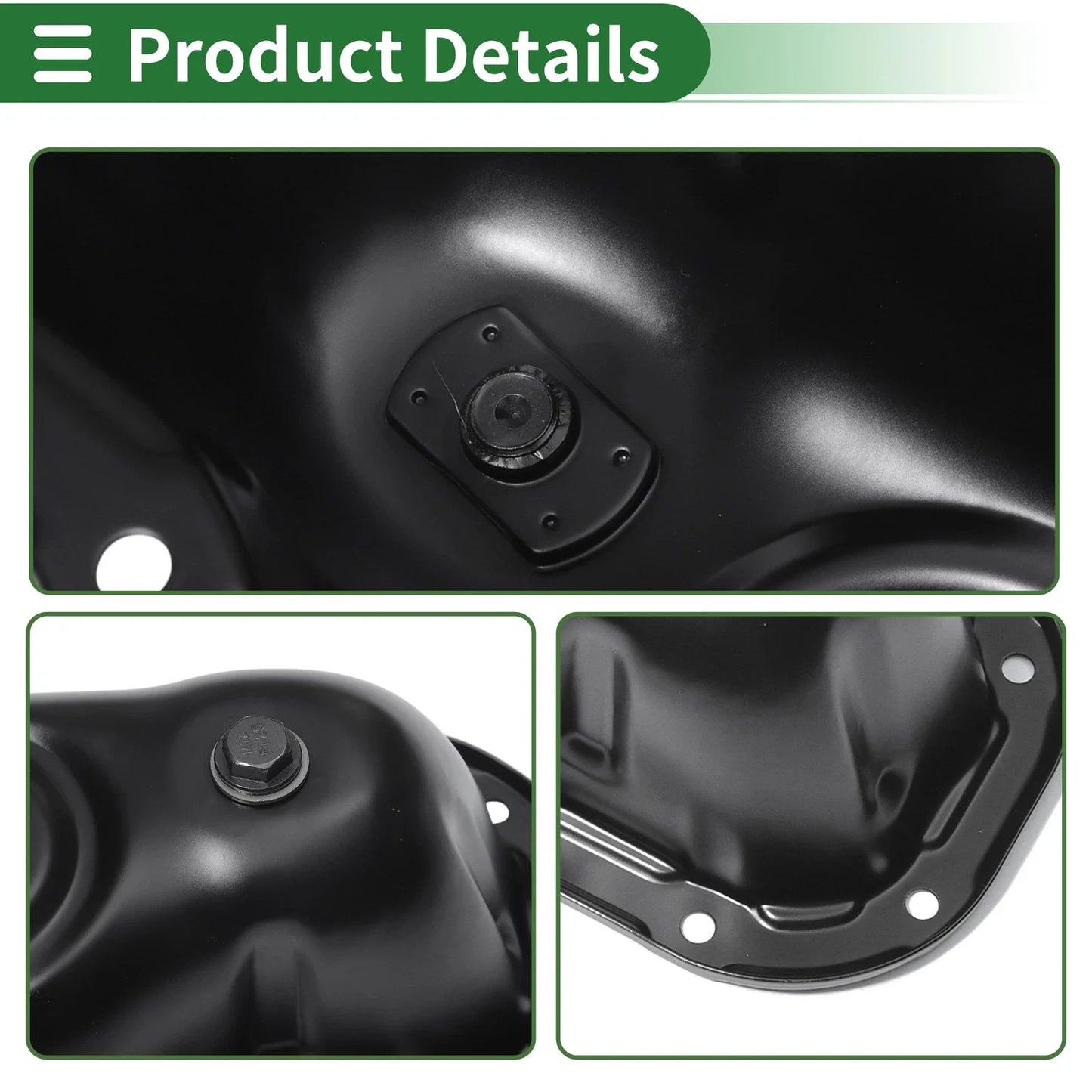 Engine Oil Pan for Toyota Tacoma 2006-2013 - 1 x Iron Black