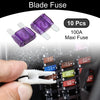Car Boat Truck RV Motorcycle Purple 10 Pcs Blade Fuse 100A Maxi