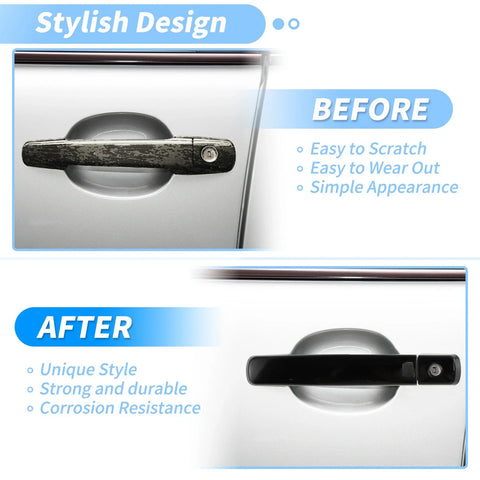 Nissan Altima Frontier Maxima Glossy Black Door Handle Cover Protector