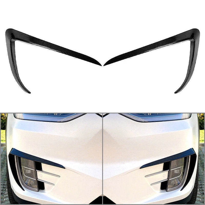 Tesla Model X Carbon Fiber Front Fog Light Eyebrow Covers (2015-2020)