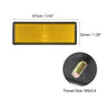 Motorcycle Orange Plastic Screw Mount Round Warning Reflector 4 x