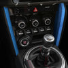 Subaru BRZ 2013-2020 2 x Blue Central Console Trim Covers (2013-2020)