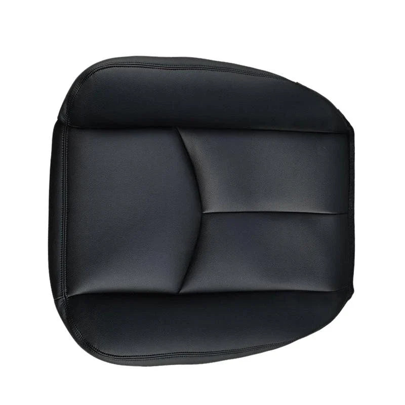 GMC Sierra, Chevrolet Silverado Black Driver Bottom Leather Seat Cover