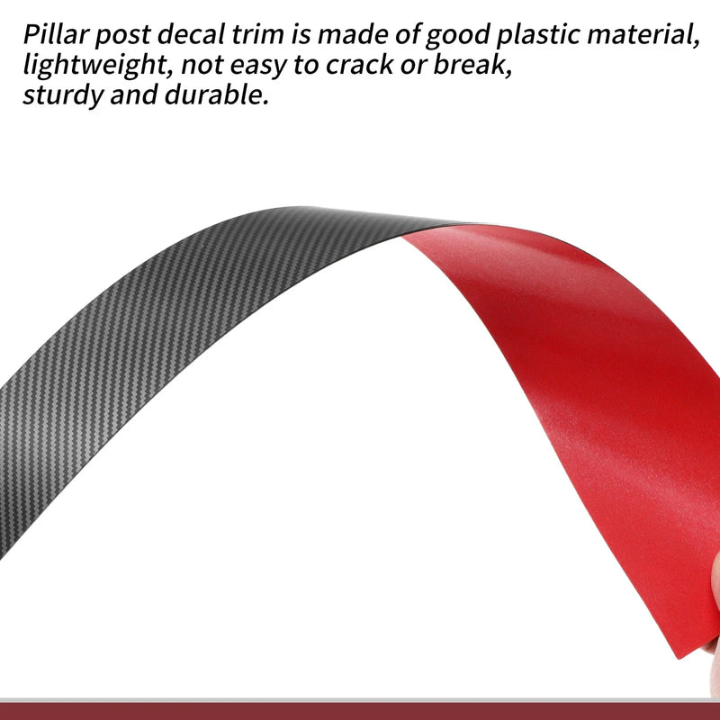 Honda BRV (2016-2023) Black Carbon Fiber 6 Pcs Car Door Pillar Window Trim