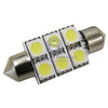LED Replacement Bulb Flat Festoon 12V 6 LEDs 36mm Cool White