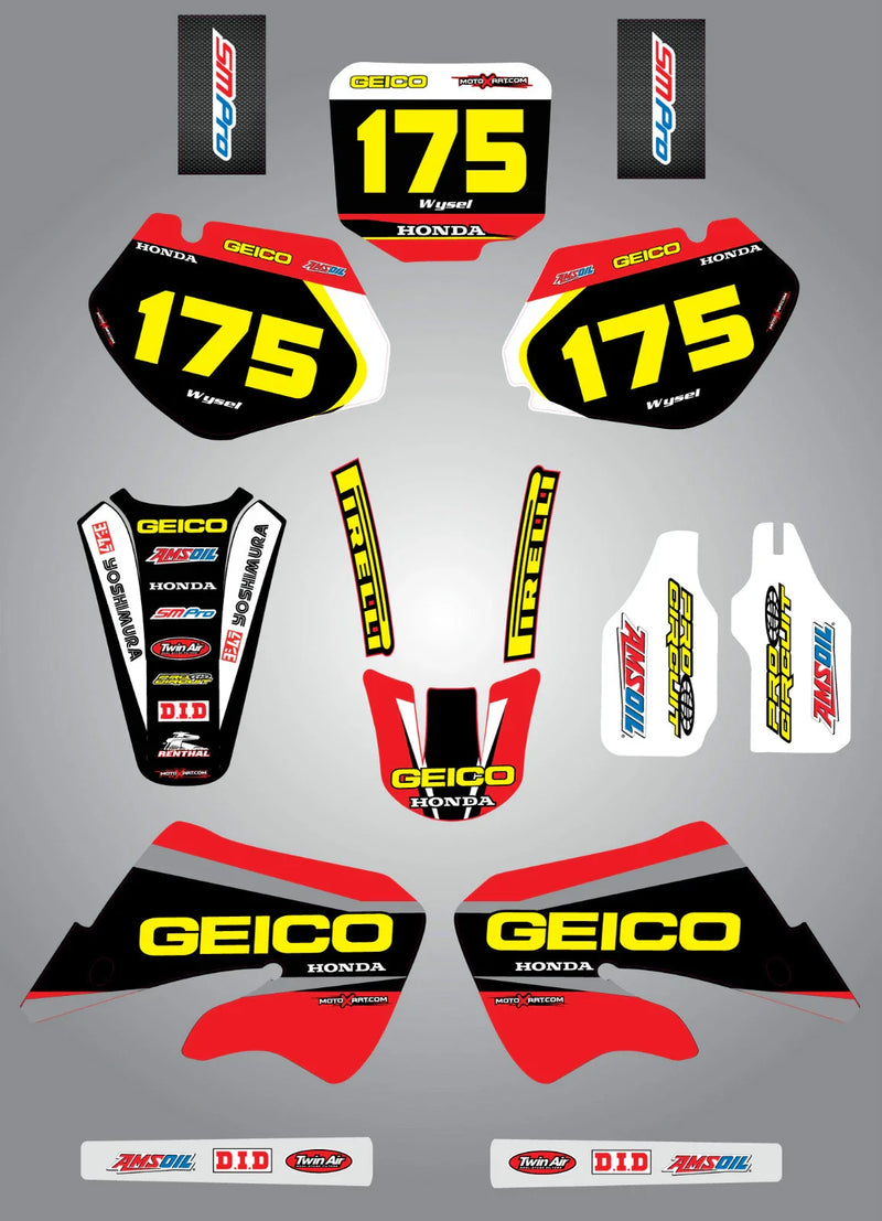 Honda CR 125 (1998-1999) SONIC Style Stickers Custom Graphics Full Kit