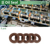 Make Model Oil Seal 17x30x7mm FKM Rubber High Pressure Brown 5 Pcs