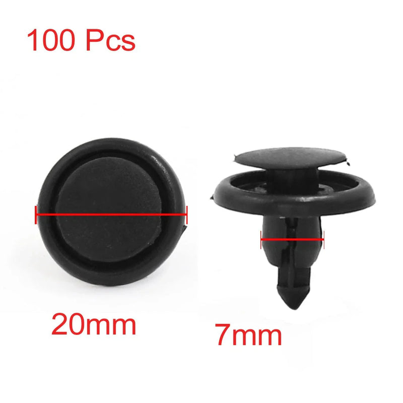 Honda, Mitsubishi 100Pcs Mudguard Bumper Push-Type Clip Retainers