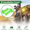 7/8" 22mm Motorcycle Hand Grips Cover Rubber Light Green Checkered Pattern