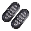Truck Oval White Trailer Lights 10 LED Sealed Stop Turn Tail