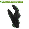 M M Motorcycle Glove Breathable Full Finger Nylon Outdoor Gloves Green