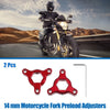 Motorcycle Fork Preload Adjusters 2 x 14mm Aluminum Alloy Red