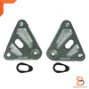 Honda Monkey Z125 Silver Aluminium Headlight Mounting Plate Pair (18-24)