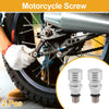 Motorcycle Screw M5x0.8 Fork Air Bleeder Valve Metal Silver Tone 2 x