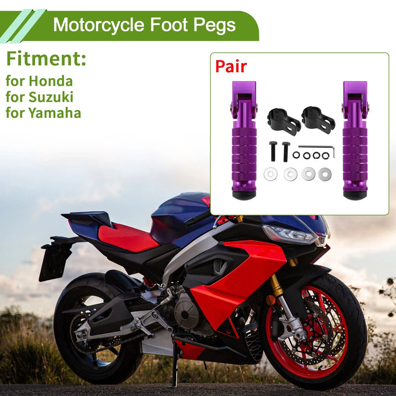 Honda / Suzuki / Yamaha Foot Pegs Rear Brake Purple