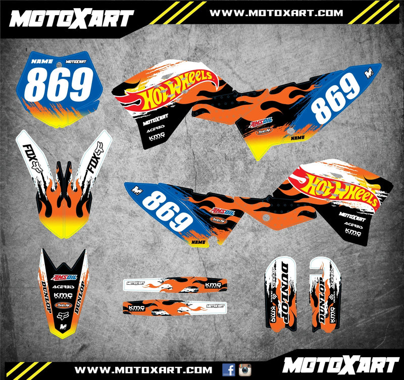 KTM 50 (2009-2015) Decals BLAZE Style Custom Graphics Kit