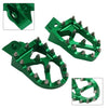 Kawasaki KX65 KX85 Green CNC MX Foot Pegs (2000-2020)