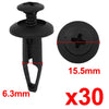 Ford Van Truck Car 6.3mm Black Plastic Door Panel Rivets Clips