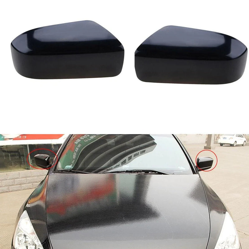 Honda Accord Left Right Side Mirror Cover Caps Black (2003-2007)