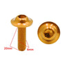 Motorcycle Bolts 40pcs Goldtone Aluminum Alloy Hex Socket Head M6x20
