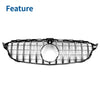 Mercedes-Benz C250 (2012-2015) Black Chrome Front Upper Bumper Grille