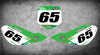 Kawasaki KX 65 Stickers Decals Custom Number Graphics Full Kit