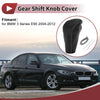 BMW 3 Series E90 (2004-2012) Faux Leather Black Gray Gear Shift Knob Cover