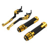Yamaha YZF R1 R6 Gold Extendable Brake Clutch Lever Grip Set