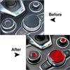 Alfa Romeo Giulia Red Center Console Multimedia Knob Cover Trim (2020-2021)