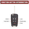 Chevy Camaro 5 Button Uncut Key Fob Remote Shell (2010 - 2013)