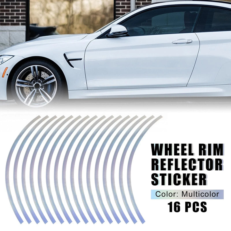 Motorcycle 16pcs / Wheel Rim Sticker Reflective Stripe Multicolor