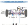 Dodge Charger, Chrysler 300 2 x Front Inner Tie Rod End Links (2015-2022)