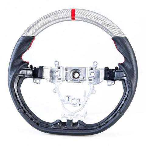 Suzuki Swift 3rd Gen (2018-2021) - Custom Silver Carbon Fiber Steering Wheel