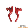 Harley Road Glide 3 Finger 5.3'' Red Brake & Clutch Levers Set (2015-2023)