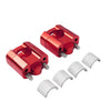 Dirt Pit Bike ATV Red Fat Bar Mount Clamps Risers Adaptor 7/8 to 1-1/8