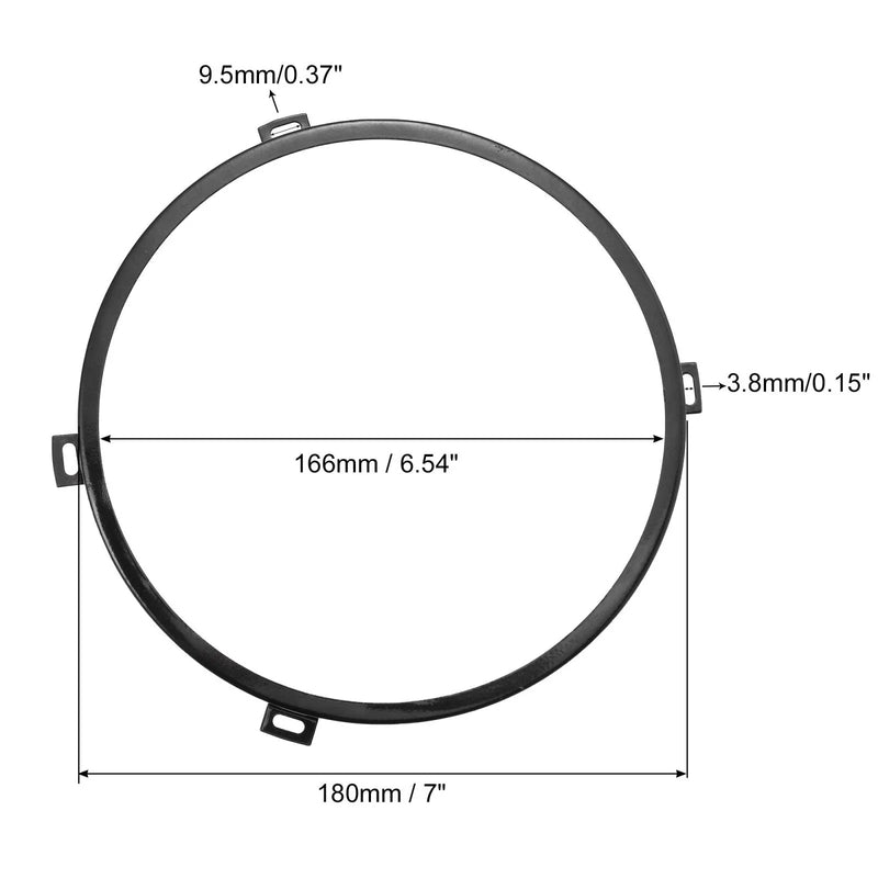 Jeep Wrangler JK 7" Round Headlight Mounting Bracket Rings (2007-2017)