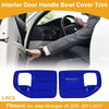 Jeep Wrangler JK 2DR (2011-2017) 2 x Blue Interior Door Handle Bowl Cover Trim