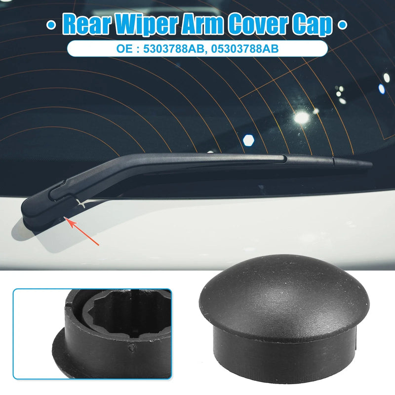 Jeep Compass Black Rear Windshield Wiper Arm Nut Cover Cap (2007-2017)