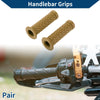 7/8" 22mm Motorcycle Hand Grip Cover Handlebar Grip Rubber Light Brown