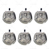 6 x Chrome Power Operated Recessed Whale Tail T-Lock Handle Toolbox