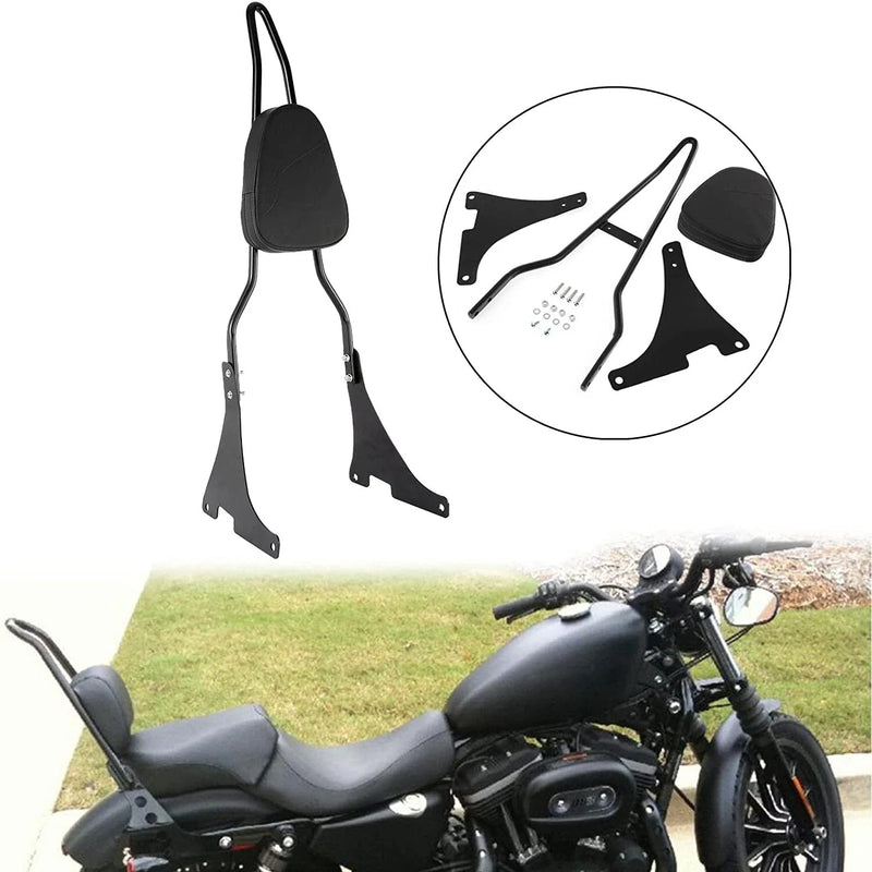 Harley Sportster XL 1200 Black Sissy Bar Backrest Pad (2004-2016)