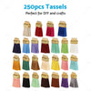 Keychain Jewelry DIY 250PCS Bulk Colored Leather Tassel Pendants
