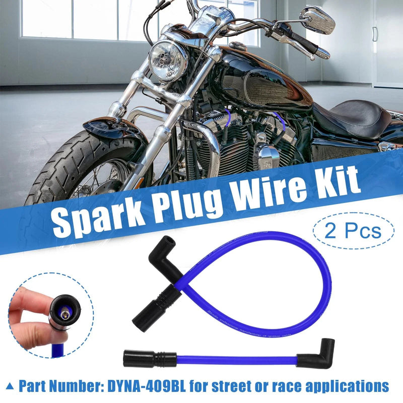 Harley-Davidson Dyna FXD Softail 2 x Spark Plug Wire 10.4mm 10mm